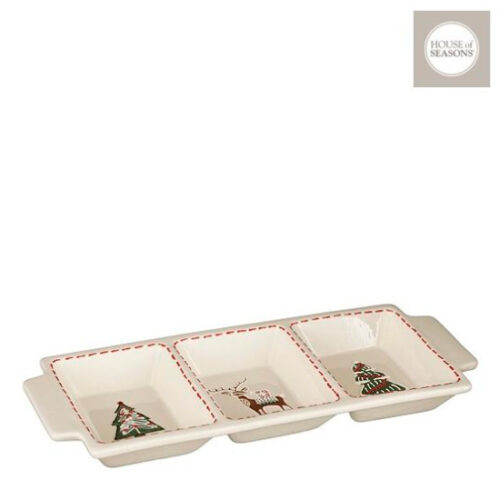 House of Seasons Fran Tapas Bord Off White - L 38,5 x  B 16,5 x H4,5 cm