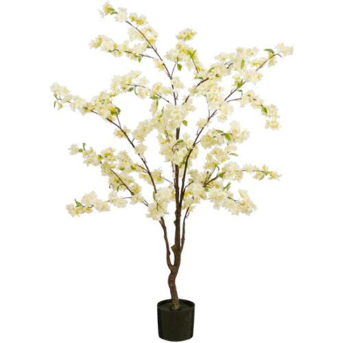 Mica Decorations Kunstbloem Blossom - 40 x 40 x 138 cm - Creme