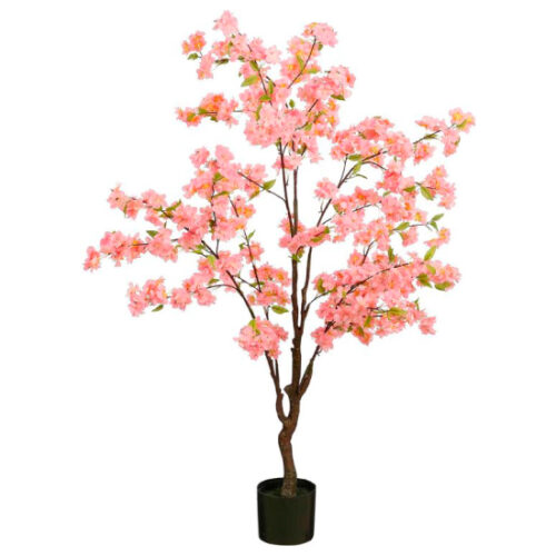 Mica Decorations Kunstbloem Blossom - 40 x 40 x 138 cm - Roze