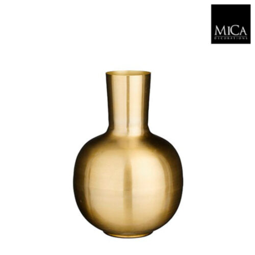 Mica Decorations Dara Vaas - H42 x Ø28 cm - Metaal - Goud