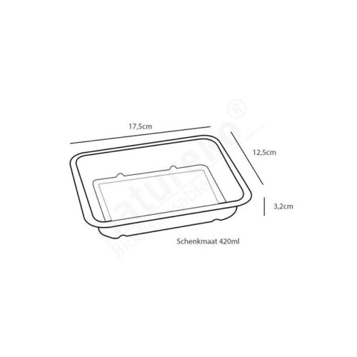 Suikerriet Menu Tray 420ml - 17 x 12 cm Bio-lam - Afbeelding 2